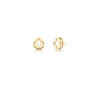 BRINCO REDONDO COM CRISTAL BANHADO A OURO