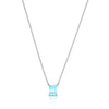 COLAR COM PINGENTE DE CRISTAL RETANGULAR