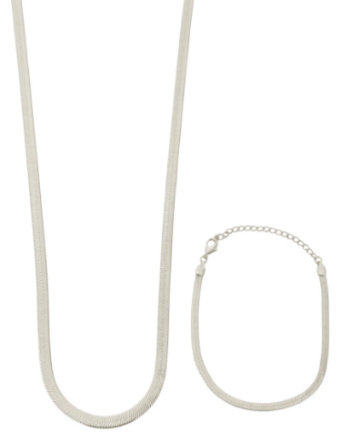 Conjunto Colar e Pulseira Prata 925