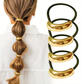 Scrunchies de Cabelo Dourados de Metal