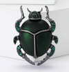Broche de Besouro de Esmalte de Cristal
