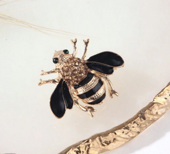 Broche de Abelha de Cristal