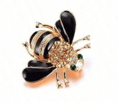 Broche de Abelha de Cristal