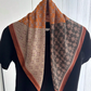 Lenço Quadrado de 70cm Estilo Seda com Estampa Floral