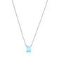 COLAR COM PINGENTE DE CRISTAL RETANGULAR