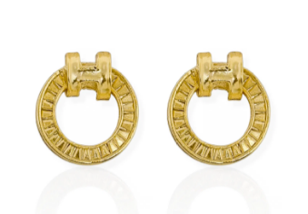 Brinco Argola Dourado  Texturizado