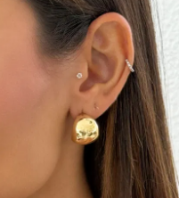 Brinco Dourado Argolinha Lisa