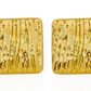 Brinco Dourado Quadrado Martelado