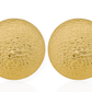 Brinco Dourado Botton Martelado