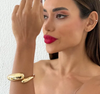 Bracelete dourado Maxi Duo Gota