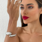 Bracelete prata Maxi Duo Gota