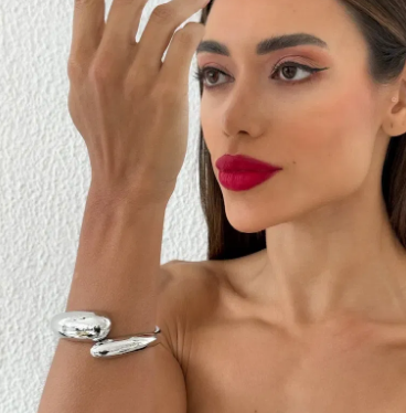 Bracelete prata Maxi Duo Gota