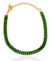 Pulseira  Riviera dourada com verde