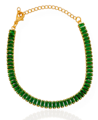 Pulseira  Riviera dourada com verde