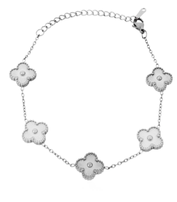 Pulseira Aço Inoxidável e Prata inspiração Vg